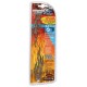 Emblema 3D cromato 2 Flames 115x40 mm