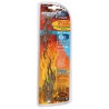 Emblema 3D cromato 2 Flames 115x40 mm