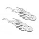 Emblema 3D cromato 2 Flames 115x40 mm