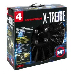 C 071 X Treme Kit 4 Copricerchi Coppe ruota diametro 14 nero opaco