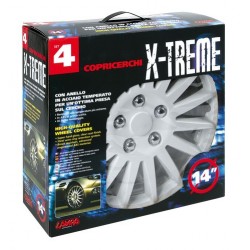 C 071 X Treme Kit 4 Copricerchi Coppe ruota diametro 14 bianco lucido