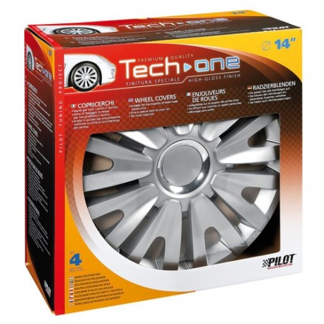 Royal Silver Kit 4 Copricerchi Coppe ruota diametro 14