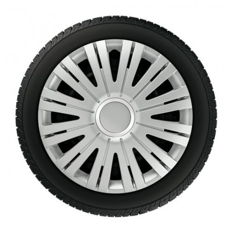 Active Silver Kit 4 Copricerchi Coppe ruota diametro 13