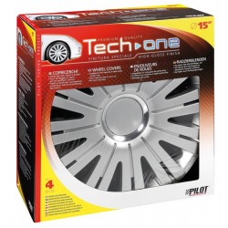 Active Silver Kit 4 Copricerchi Coppe ruota diametro 15