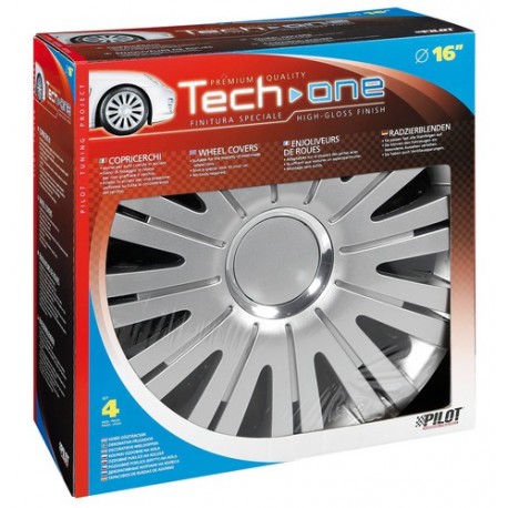 Active Silver Kit 4 Copricerchi Coppe ruota diametro 16