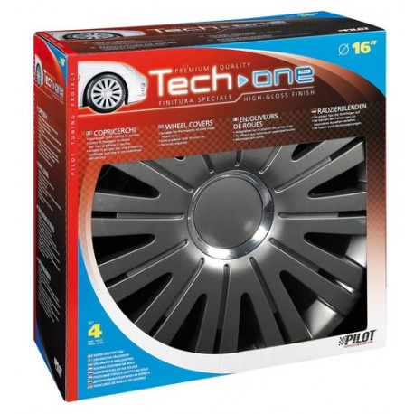 Active Grafite Kit 4 Copricerchi Coppe ruota diametro 16