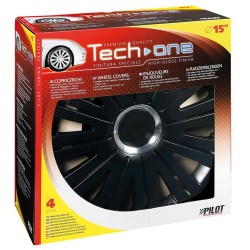 Active Black Kit 4 Copricerchi Coppe ruota diametro 15