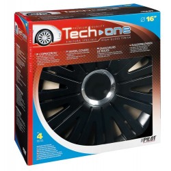 Active Black Kit 4 Copricerchi Coppe ruota diametro 16