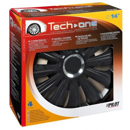 Trend Black Kit 4 Copricerchi Coppe ruota diametro 14