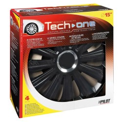 Trend Black Kit 4 Copricerchi Coppe ruota diametro 15