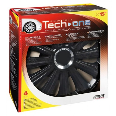 Trend Black Kit 4 Copricerchi Coppe ruota diametro 15