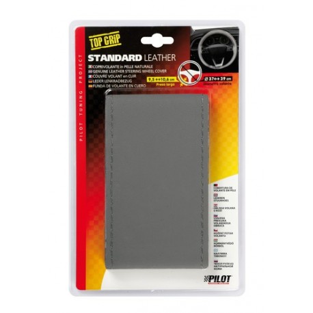 Coprivolante in kit pelle naturale L diametro 37/39 cm grigio