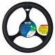Duo Grip coprivolante presa confort in TPE S diametro 35/37 cm nero