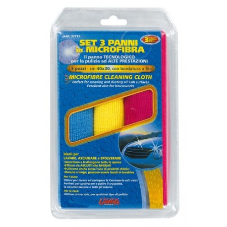 Set 3 panni microfibra
