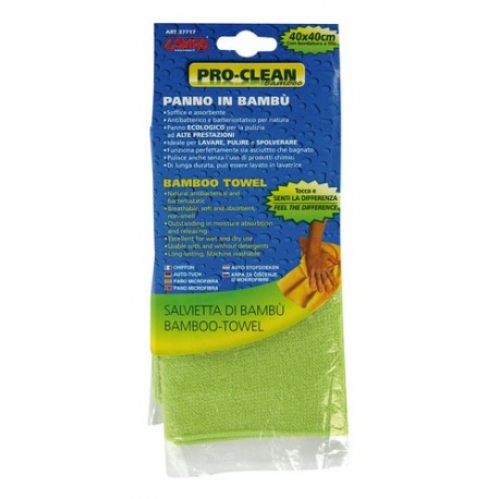 Pro Clean 40x40 cm Panno ecologico Tessuto in fibra di bambu'