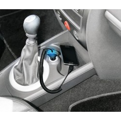 Slim Usb Evo presa Usb doppia con cavo ricarica 2400 mA 12/24V