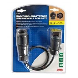 Adattatore 13-7 poli con cablaggio da 40 cm M/F per rimorchi