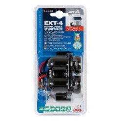 Doppia presa corrente impermeabile montaggio in superficie 12/24V