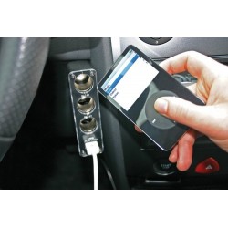 Dual Power presa corrente tripla con USB 12/24V