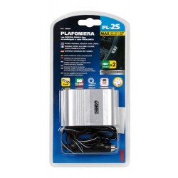 Silver presa corrente doppia con prolunga 12/24V