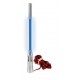 Allu Led 12V Antenna in alluminio con stelo luminoso 5 mm blu