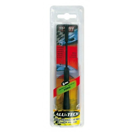 Alu Tech Stelo antenna in lega di alluminio 6 mm nero
