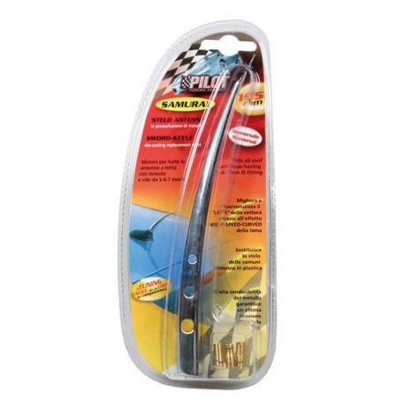 Samurai con fori Stelo antenna in metallo L 195 cm