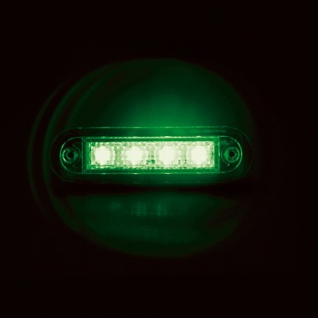 Premium luce a 4 led montaggio ad incasso 12/24V verde