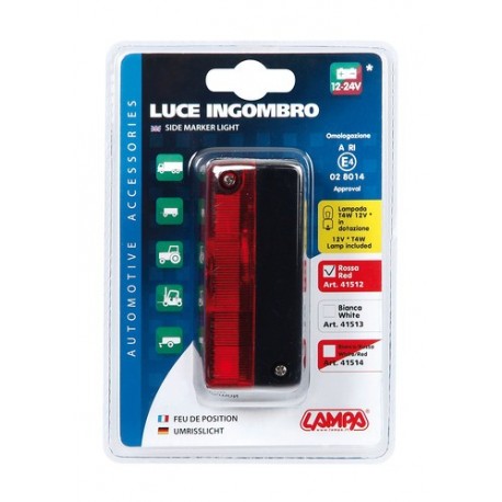Luce ingombro 12/24V rosso