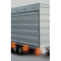 Luce ingombro con catarifrangente e staffa 12/24V arancio