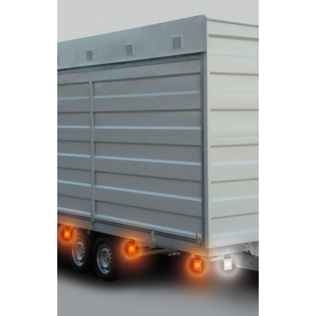 Luce ingombro con catarifrangente e staffa 12/24V arancio