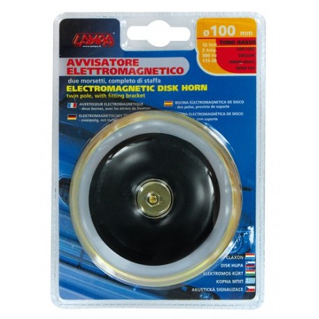 Avvisatore acustico diametro 100 mm 12V Tono basso