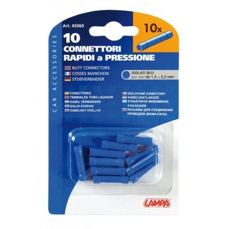 10 connettori rapidi a pressione blu