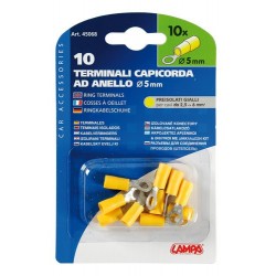 10 terminali capicorda ad anello giallo