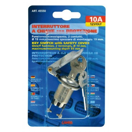 Interruttore a chiave 12/24V 10A