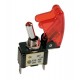 Interruttore a leva con sicura 12V rosso 20A