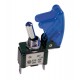 Interruttore a leva con sicura 12V blu 20A