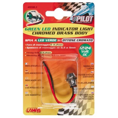 Spia a Led 12/24V verde