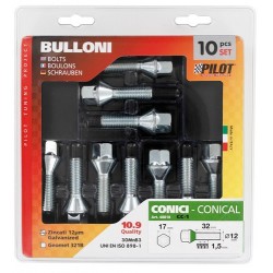 Set 10 bulloni conici corti CC1