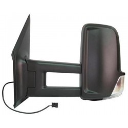 Retrovisore elettrico termico braccio lungo con freccia nero sx