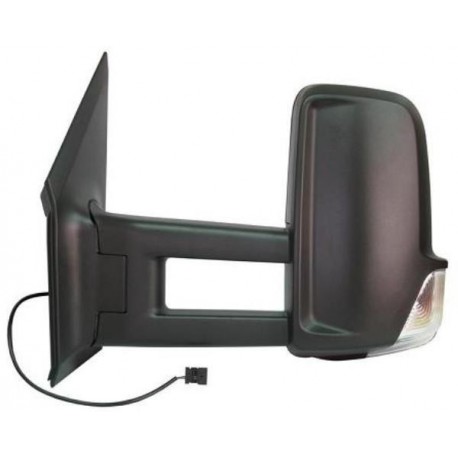 Retrovisore elettrico termico braccio lungo con freccia nero lato guida sx