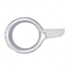 Cornice fendinebbia cromata guida - sx