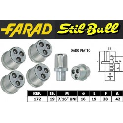 Farad Stil Bull Dadi antifurto con 2 chiavi cod 172
