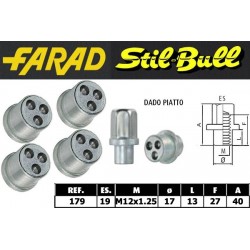 Farad Stil Bull Dadi antifurto con 2 chiavi cod 179