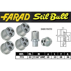 Farad Stil Bull Dadi antifurto con 2 chiavi cod 772