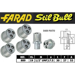 Farad Stil Bull Dadi antifurto con 2 chiavi cod 889