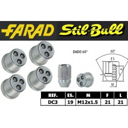 Farad Stil Bull Dadi antifurto con 2 chiavi cod DC3