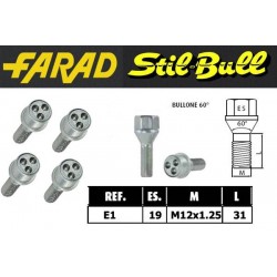 Farad Stil Bull Bulloni antifurto con 2 chiavi cod E1