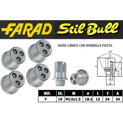 Farad Stil Bull Dadi antifurto con 2 chiavi cod F
