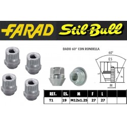 Farad Stil Bull Dadi antifurto con 2 chiavi cod T1